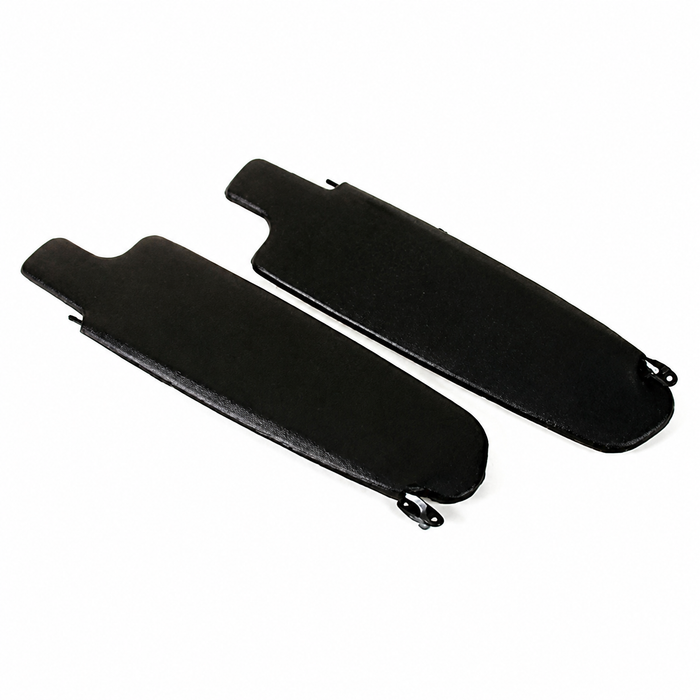 T21-2122 - 211-857-551-D - 211857511D - S75777 - TMI PRODUCTS - BLACK VINYL SUN VISORS - LEFT AND RIGHT PAIR - BUS 68-79 - ALSO BRAZIL BAY WINDOW BUS 97-13 - SOLD PAIR
