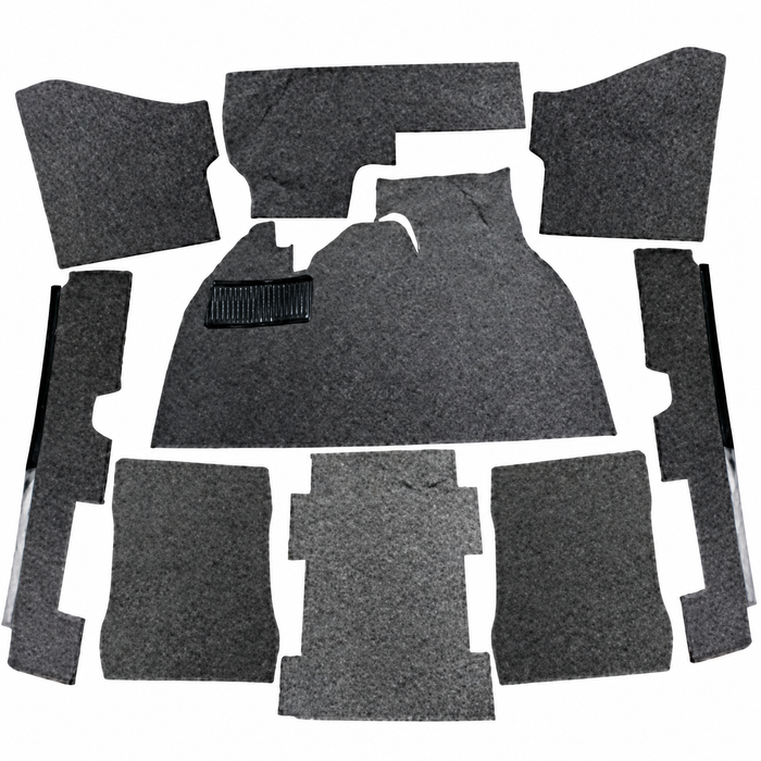 T34-F1214-407 - 73-77 SUPER BEETLE 9PC CARPET SET - SALT&PEPPER GREY