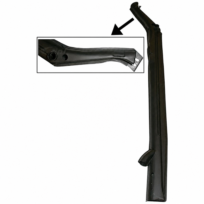 TAB-400-452 - 111-801-046-K - 111801046K - DELUXE RIGHT HEATER CHANNEL ASSEMBLY - SUPER BEETLE 71-79 - CONVERTIBLE BEETLE 71-79 - MADE BY DANSK IN DENMARK - SOLD EACH