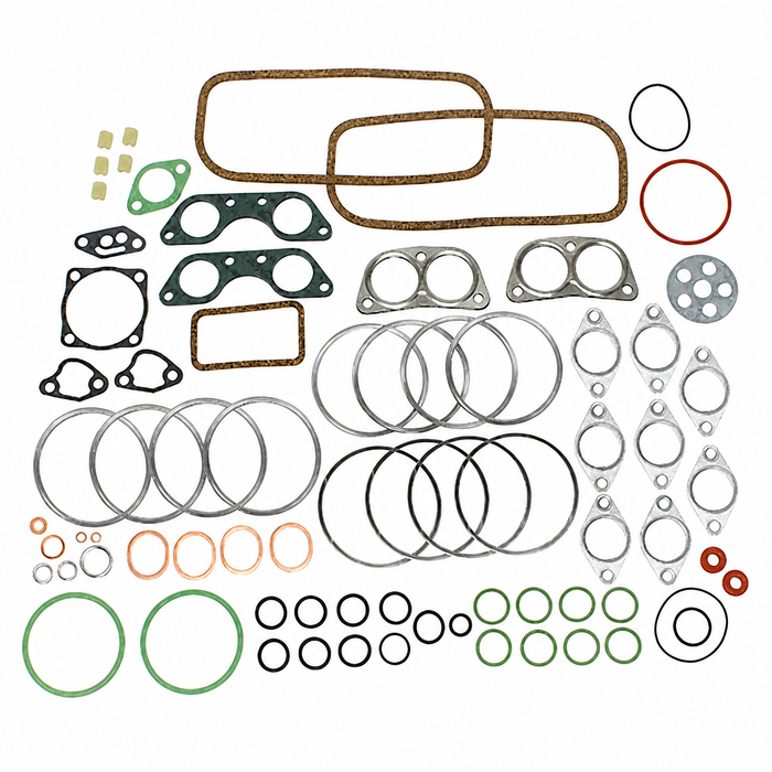 VWC-021-198-009-BCGR - 021198009B - GERMAN - ENGINE GASKET SET WITH CASE BOLT VIBRATION DAMPERS INCLUDED - 17-2000CC (PULLEY SEAL/FLYWHEEL SEAL ARE NOT INCLUDED) BUS 72-78 - SOLD KIT