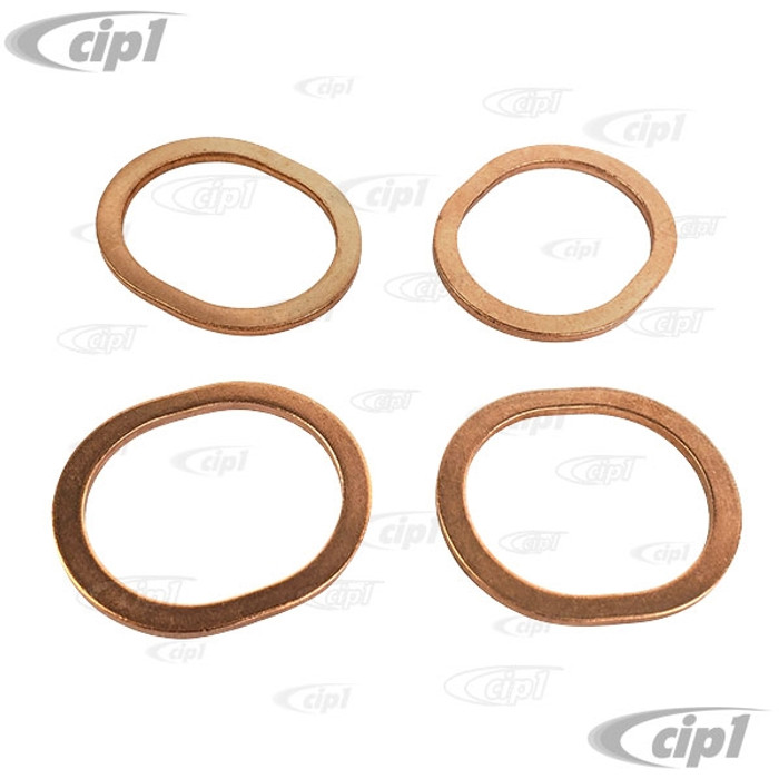VWC-021-256-251-A4 - COPPER HEATER BOX TO HEAD GASKETS - BUS 72-74 - SET OF 4 GASKETS