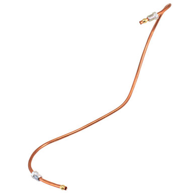 VWC-111-127-511-A - (111127511A) - METAL FUEL LINE WITH FITTINGS - 6MM -  FUEL PUMP TO CARBURETOR - 25 HP OCT/52-53 - ALL 36HP ENGINES - INCLUDES