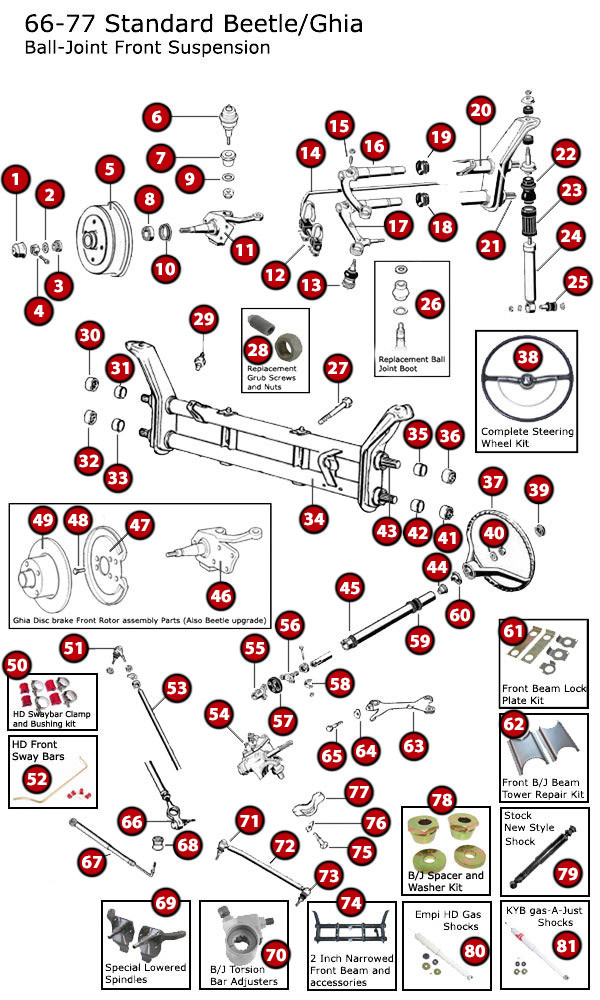 VWC-111-953-559-A - (111953559A) GERMAN - STEERING COLUMN BRG 