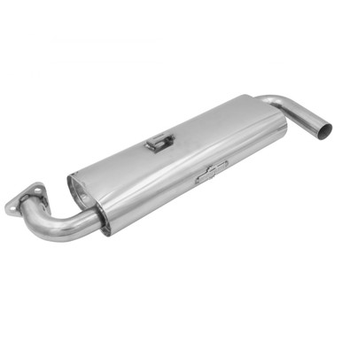 C13-B2-5420-S - BUGPACK - STAINLESS STEEL SINGLE QUIET PACK MUFFLER ONLY -  FITS C13-B2-0311-S AND ALL BUGPACK STYLE 3 BOLT HEADERS – BEETLE - GHIA -  