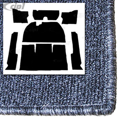 Aazon.co: Carpet Kit, 7 Piece With Footrest, For Beetle 69-72, Black