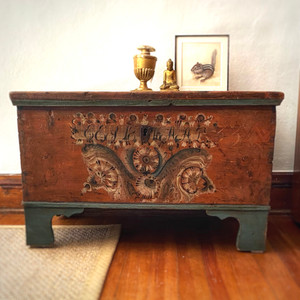 19th Century Swedish Painted Trunk