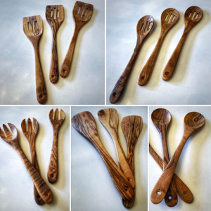 Olive Wood Cooking Tools by Natural Olivewood