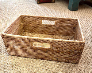 Rattan Rectangular Basket - 16" Rattan Rectangular Basket - 16"