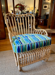 Kindt Larsen Tulip Chair - Rattan with Custom Pindler Cushion Kindt Larsen Tulip Chair - Rattan with Custom Pindler Cushion