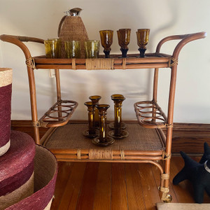 Carlo Bar Cart - Rattan Carlo Bar Cart - Rattan