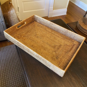 Rattan Rectangular Tray - Large Rattan Rectangular Tray - Large