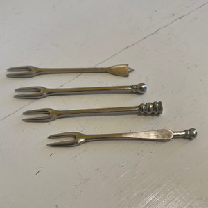 Match Pewter - Assorted Olive Cocktail forks - Set of 4 Match Pewter - Assorted Olive Cocktail forks - Set of 4