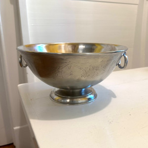 Match Pewter - Engraved Deep Footed Bowl Match Pewter - Engraved Deep Footed Bowl