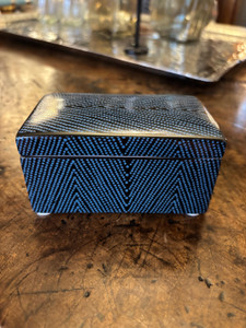Porcelain Rectangular Box -- Geometric Dots