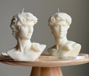 Michelangelo's David Head Candle