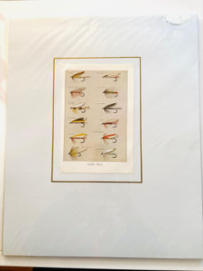 Fly Fishing Print of Wet Flies - Matted Print by Ray Pioch (Plate 9) Fly Fishing Print of Wet Flies - Matted Print by Ray Pioch (Plate 9)