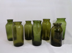 Antique Green Glass Pickling Jars Antique Green Glass Pickling Jars