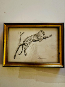 Leopard Repouso - Painting by Rafael Soares Leopard Repouso - Painting by Rafael Soares