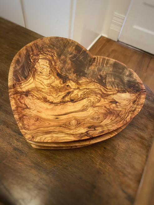 Olive Wood Heart Dish