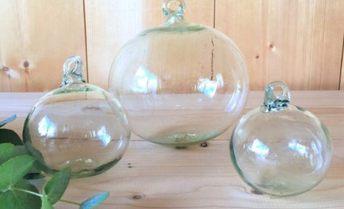 Hanging Glass Boule -- Clear -- Small/Medium/Large