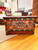 Tibetan altar table fanged deity hand-painted closeup detail