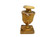 French finial fragment gold painted wood detail closeup