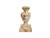 Antique French finial fragment white painted carved wood 18th century 6.5 inch