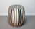 Round Walnut Wood and White Resin Side Table – Handmade Sculptural Accent Table with Modern Art Deco Elegance