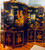 Vintage Chinese Screen - Black and Gold, 6 panels.