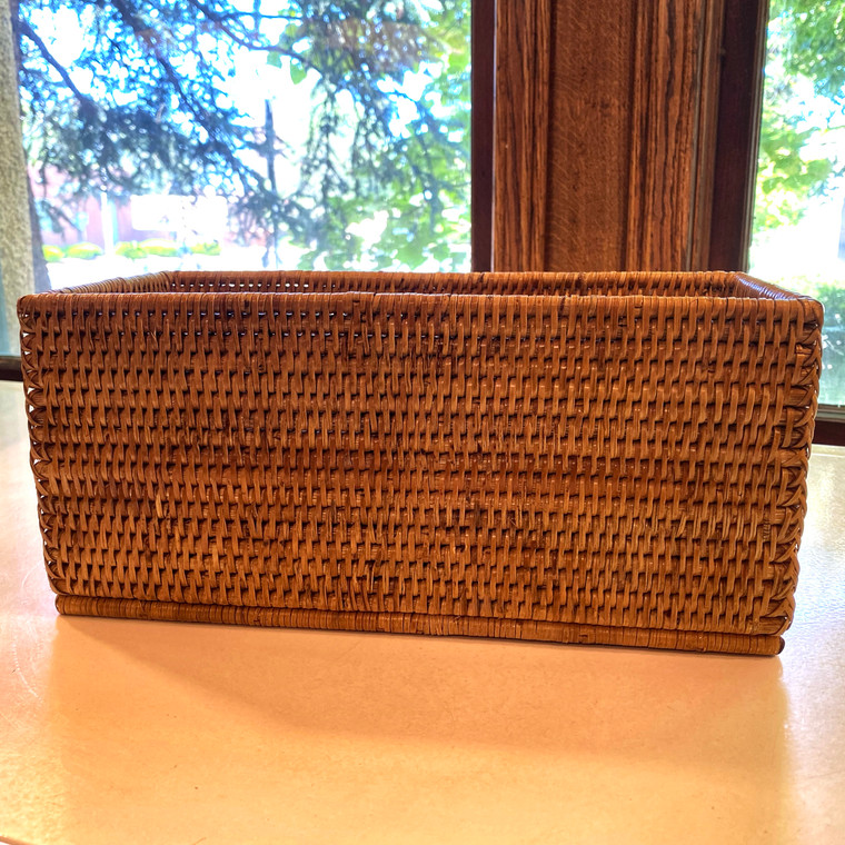 Rattan Rectangular Everything Basket by Artifacts Trading Co.