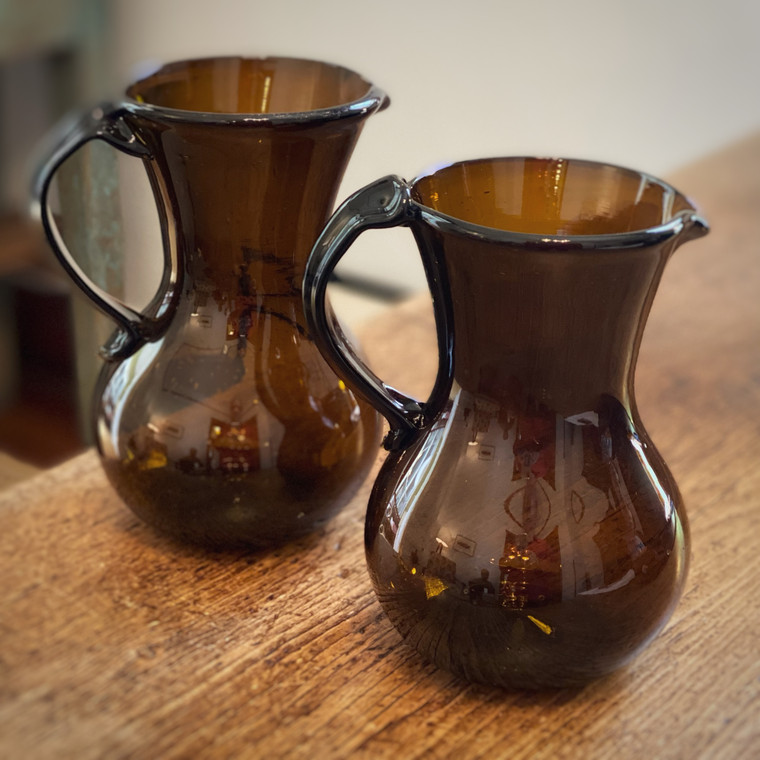 La Soufflerie Dark Amber Pichet Petit - Hand-blown Glass