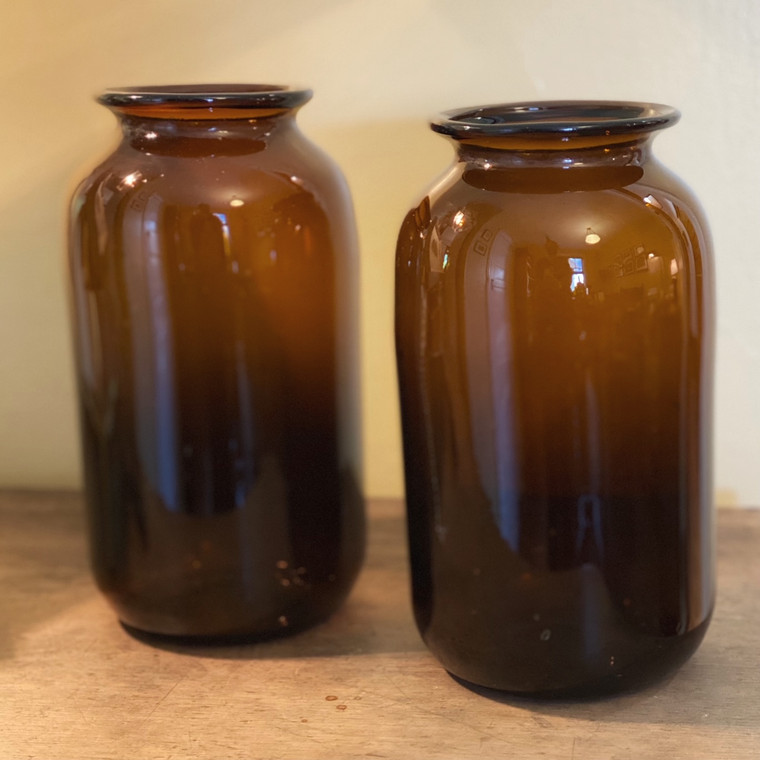 La Soufflerie Amber Brown Pharmacy Grand Jar - Hand-blown Glass