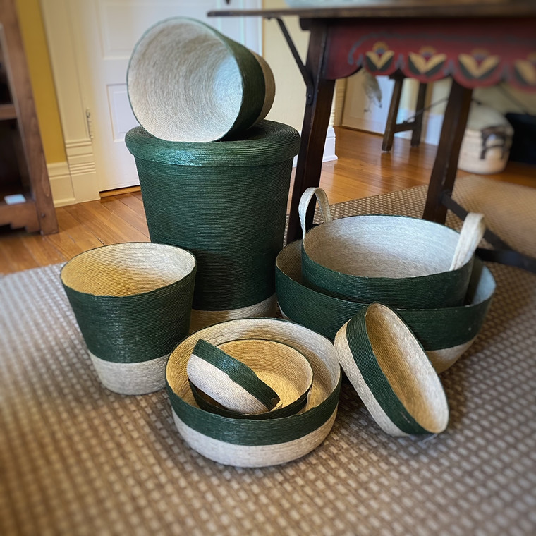 Cactus Collection Baskets by Makaua - Hand-braided Palm Leaf