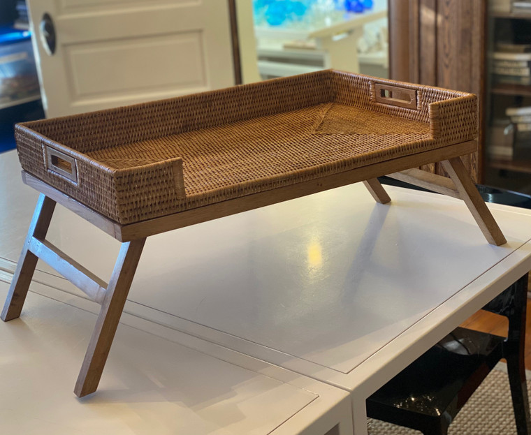 Rattan Breakfast Tray/Table by Artifacts Trading Co.