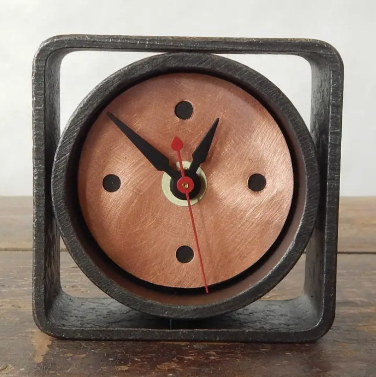 Desk Clock by Blackthorne Forge