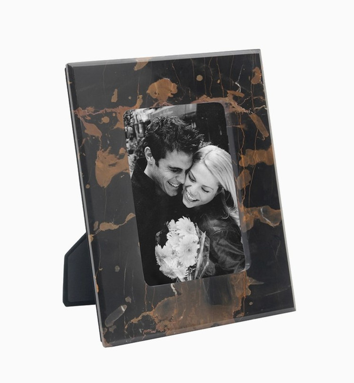 Marble Crafter Venus Collection Black & Gold Marble 8x10 Frame