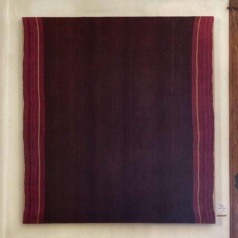 Early Peruvian Textile Mounted Antique 50x48