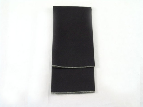 Black Twill Napkin with Silver Merrowed Edge