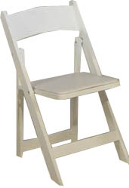 White Resin Folding Chair