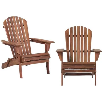 Stained Wood Classic Adirondack Chair