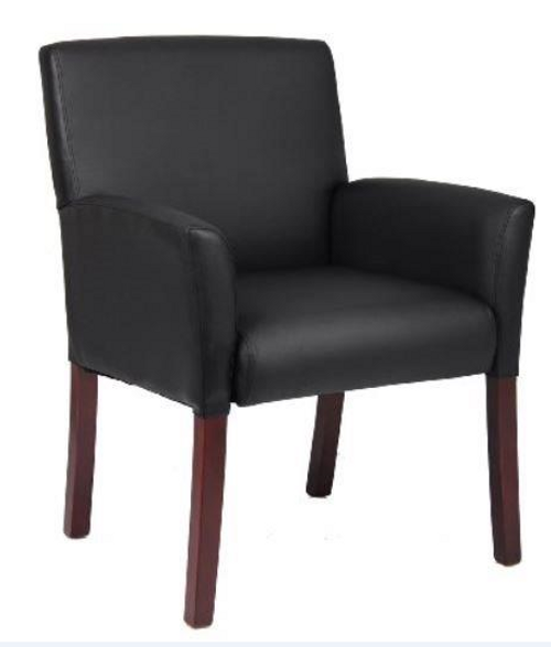 Black Leather Executive Side Chair