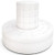 Tufted Round Dome Seating Tower in White Leather