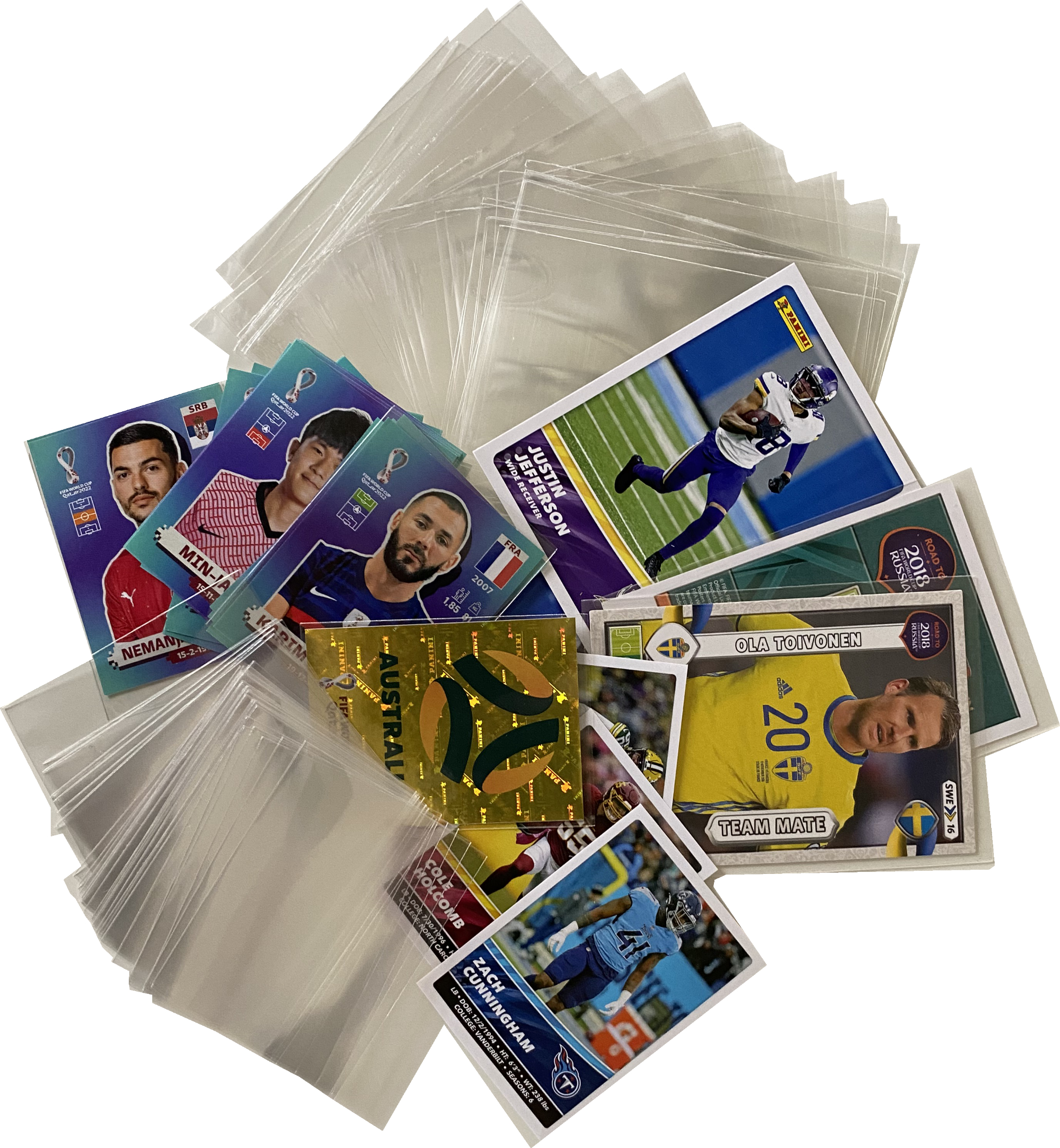 Panini Cards and Stickers Sleeves