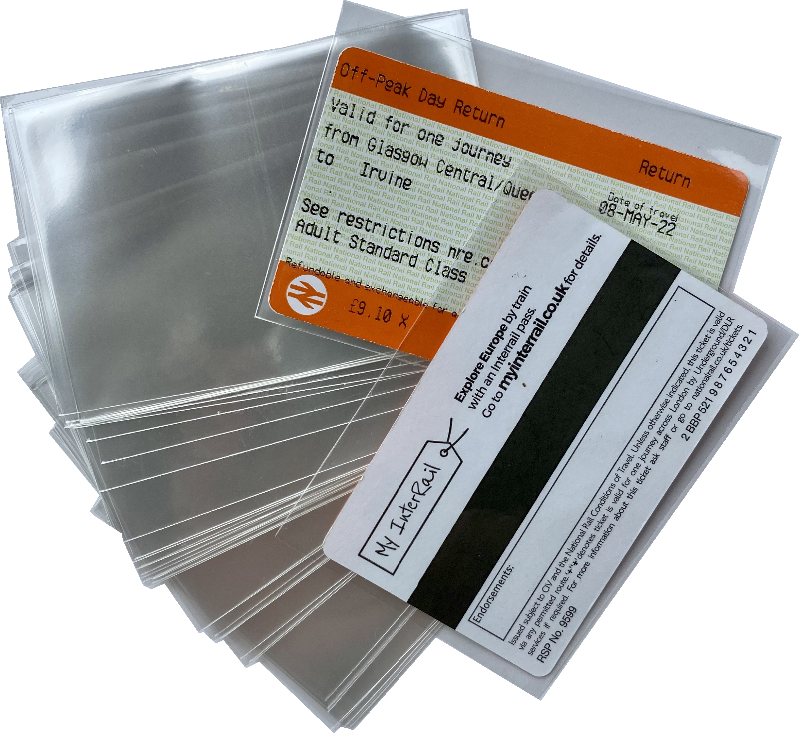 Railway Ticket Protection Sleeves