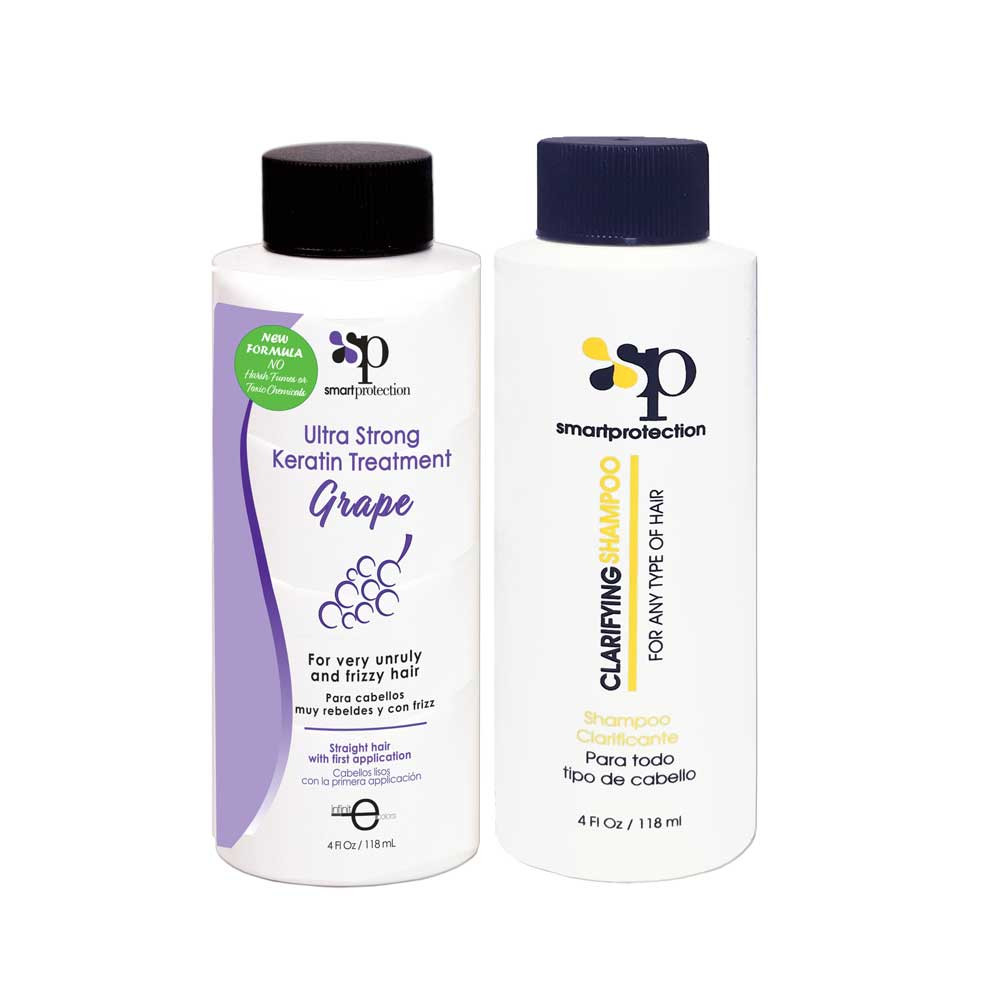 Grape Ultra Strong Keratin Treatment with Clarifying Shampoo 4oz