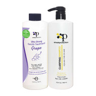 Grape Ultra Strong Keratin Treatment with Clarifying Shampoo 33.8oz by Smart Protection