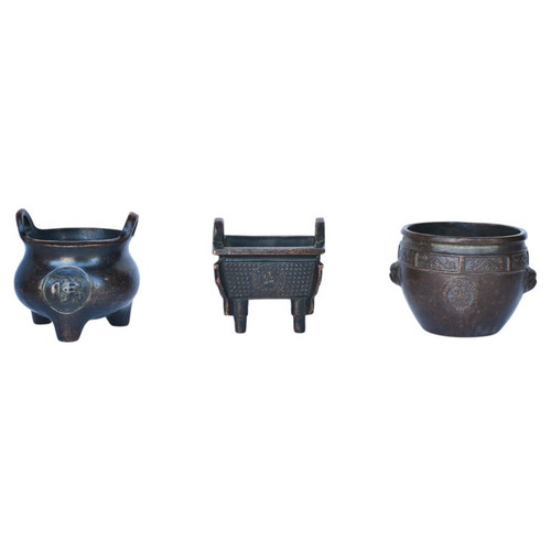 Trio Mini Bronze Censers