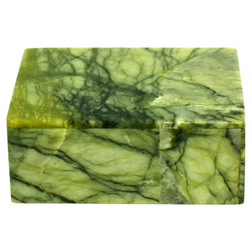 Gemstone Box Green Rutile Serpentine