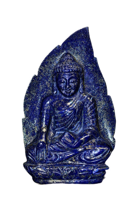 Lapis Buddha with Bodhi Leaf