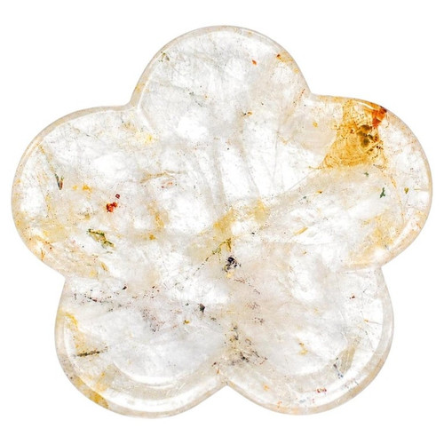 Clear Rock Crystal Peach Blossom Plate